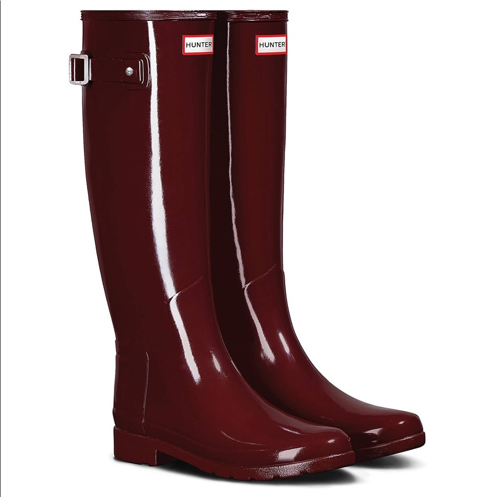 Hunter Original Tall Refined Gloss Boots Dulse 7